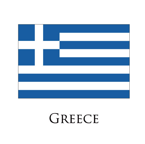 Greece flag logo iron on paper